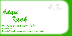 adam kach business card